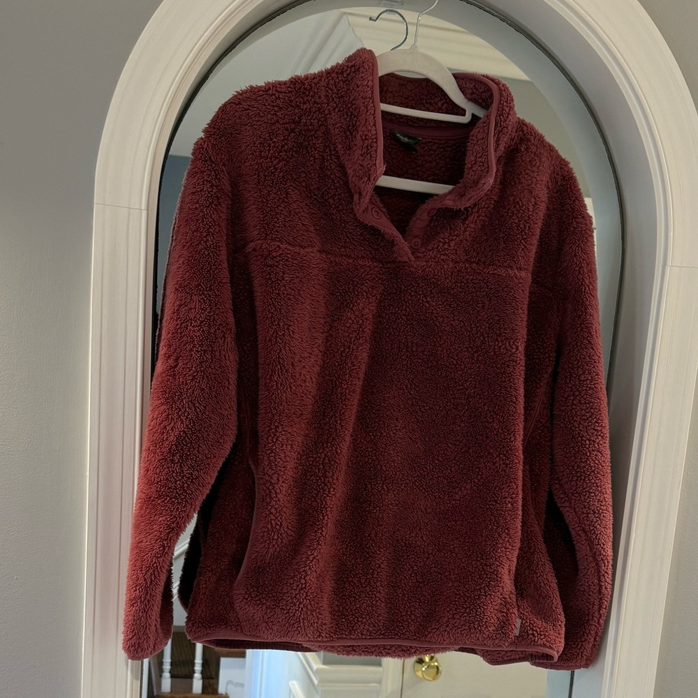 Eddie Bauer Maroon Fleece Pullover